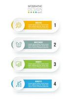 Infographic template business concept with workflow. vector