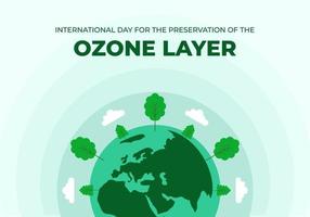 International day for the preservation of the ozone layer background vector