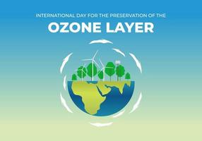 International day for the preservation of the ozone layer background vector