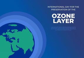 International day for the preservation of the ozone layer background vector