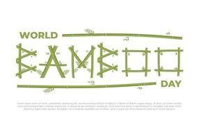 World bamboo day background with bamboo plant on september 18 th. vector