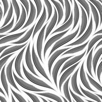 patrón vectorial monocromático de stock de rayas onduladas suaves aisladas en un fondo blanco.patrón lineal vectorial blanco y negro de corriente o flujo. vector