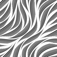 patrón vectorial sin costuras en blanco y negro de líneas finas y suaves.patrón vectorial sin costuras de líneas suaves abstractas u ondas en color negro aisladas sobre fondo blanco. vector