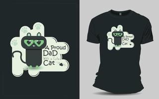 Lovely Cat t-shirt design for your Pet vector