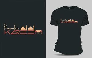 diseño de camiseta de ramadán mubarak vector