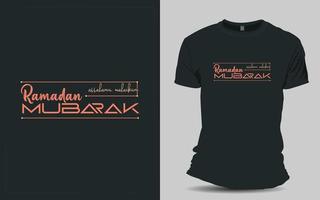 diseño de camiseta de ramadán mubarak vector