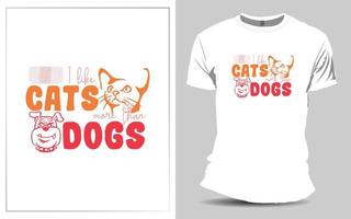 Lovely Cat t-shirt design for your Pet vector