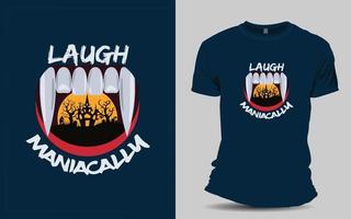 diseño de camiseta de miedo de halloween vector