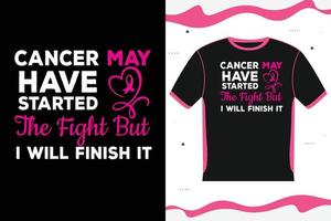 Breast Cancer Awareness T-shirt design Lettering vector