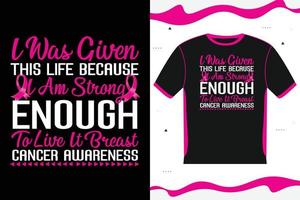 Breast Cancer Awareness T-shirt design Lettering vector