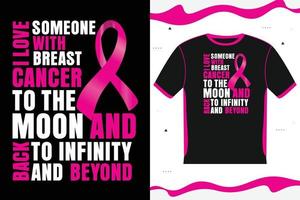 Breast Cancer Awareness T-shirt design Lettering vector