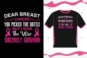 Breast Cancer Awareness T-shirt design Lettering vector