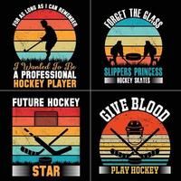 diseño de camiseta de hockey vector