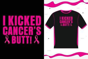 Breast Cancer Awareness T-shirt design Lettering vector