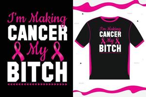 Breast Cancer Awareness T-shirt design Lettering vector