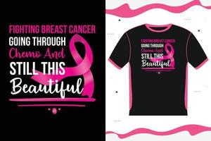 Breast Cancer Awareness T-shirt design Lettering vector