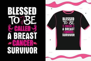 letras de diseño de camiseta de concientización sobre el cáncer de mama vector