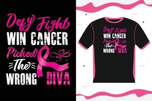 Breast cancer Awareness T-shirt design vector