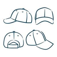 cap line art vector collection design