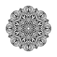 patrón de ornamento redondo de mandala étnico vector