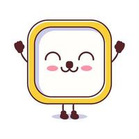 Cute alarm clock cartoon character design vector