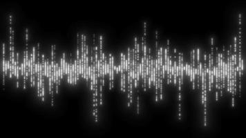 onda de audio. Oscilación de ondas de música abstracta. animación de espectro de forma de onda de audio verde, espectro de audio animado, animación de ecualizador gráfico de sonido. onda de sonido, efecto de onda de espectro de audio digital video