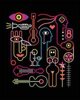 Abstract Neon Illustration vector