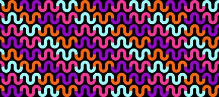 Neon Waves Vector Seamless Background