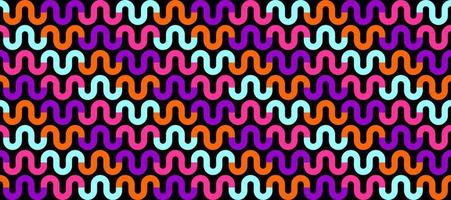 Neon Waves Vector Seamless Background