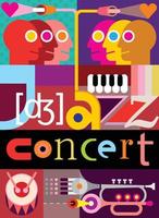 cartel de concierto de jazz vector