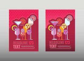 Cocktail Party Poster Templates vector