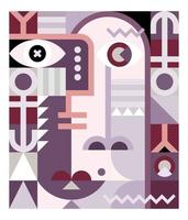 Abstract Art Geometric Portrait vector