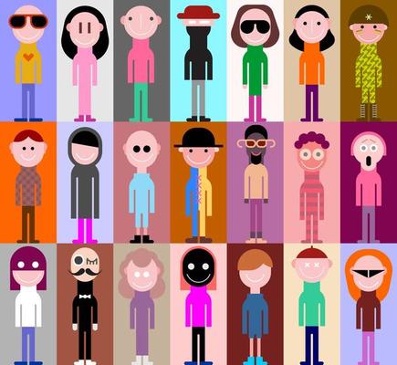 Set Of People Portraits