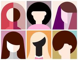 Six Faceless People Avatars vector