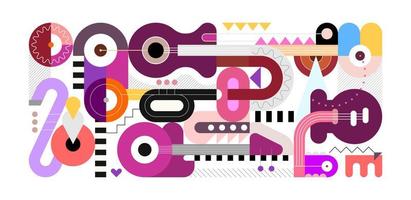 Musical Instruments Flat Design vector