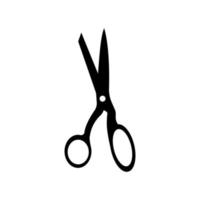 Scissor Barber Tool Black Silhouette Icon. Shear Cut Glyph Pictogram. Beauty Salon Hairdresser Style Flat Symbol. Pair of Handle Metal Scissor Sign. Grooming Logo. Isolated Vector Illustration.