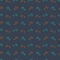 Seamless pattern with hand drawn hearts vector