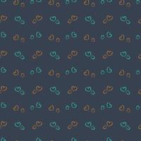 Seamless pattern with hand drawn hearts vector