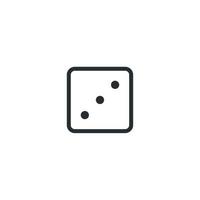 Vector sign of dice symbol is isolated on a white background. dice icon color editable.