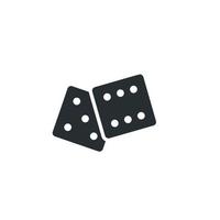 Vector sign of dice symbol is isolated on a white background. dice icon color editable.