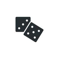 Vector sign of dice symbol is isolated on a white background. dice icon color editable.