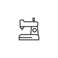 el signo vectorial del símbolo de la máquina de coser está aislado en un fondo blanco. color del icono de la máquina de coser editable. vector