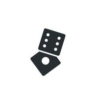 Vector sign of dice symbol is isolated on a white background. dice icon color editable.