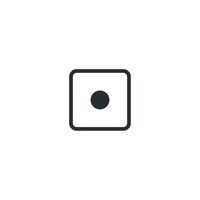 Vector sign of dice symbol is isolated on a white background. dice icon color editable.