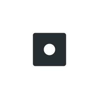 Vector sign of dice symbol is isolated on a white background. dice icon color editable.