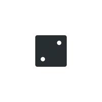Vector sign of dice symbol is isolated on a white background. dice icon color editable.