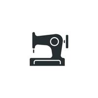 Vector sign of sewing machine symbol is isolated on a white background. sewing machine icon color editable.