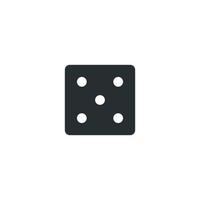 Vector sign of dice symbol is isolated on a white background. dice icon color editable.