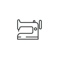 Vector sign of sewing machine symbol is isolated on a white background. sewing machine icon color editable.