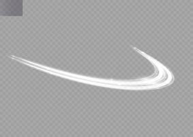 White glowing shiny lines effect vector background. Luminous white lines of speed. Light glowing effect. Light trail wave, fire path trace line and incandescence curve twirl.